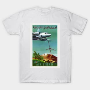Air Liban Lebanon Vintage Poster T-Shirt